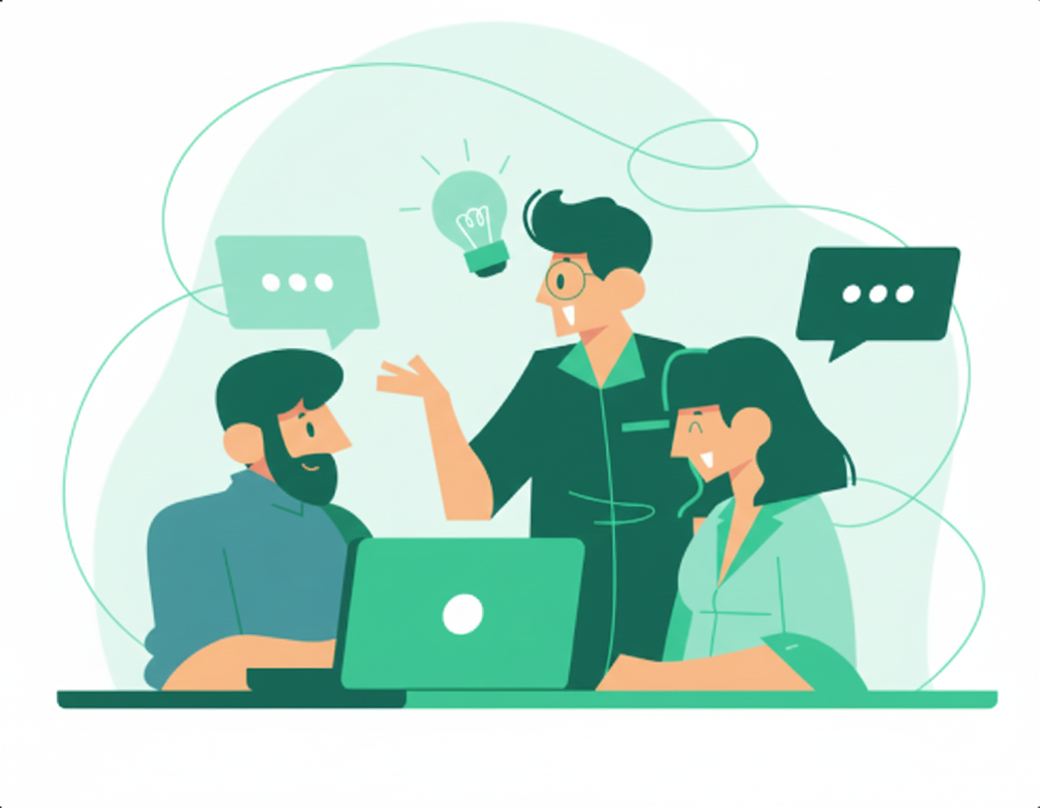 Collaborative professionals working together